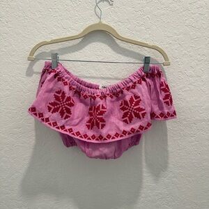 NWOT Foberini Embroidered Tube Top